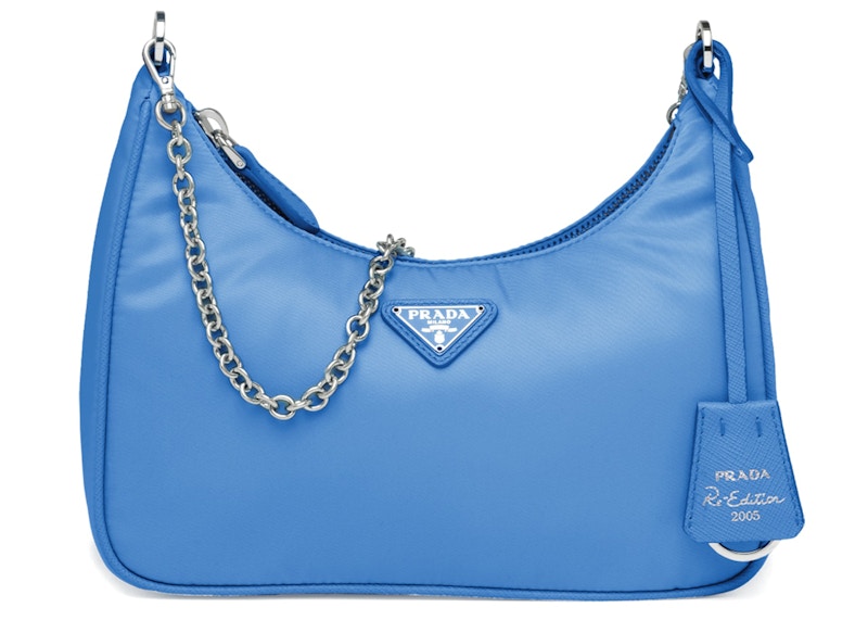 Prada Re-Edition 2005 Shoulder Bag Nylon Periwinkle Blue