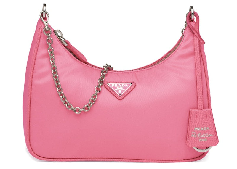 Prada Re-Edition 2005 Shoulder Bag Nylon Begonia Pink