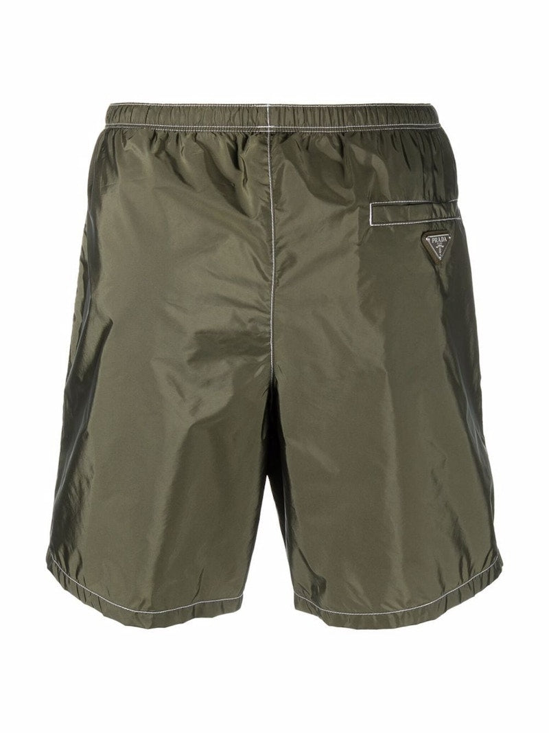 Prada Re-Nylon Swim Shorts Military Green