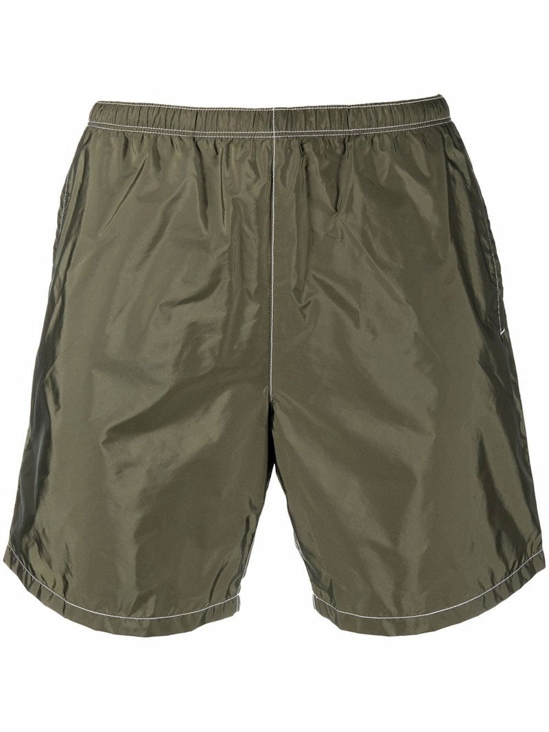 Prada Re-Nylon Swim Shorts Military Green