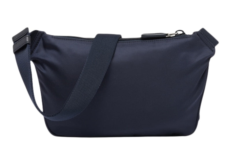 Prada Re-Nylon and Saffiano Leather Shoulder Bag Navy