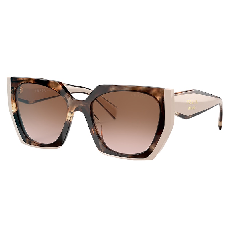 Prada Rectangle Sunglasses Tortoise Caramel/Powder (PR_15WS_01R0A6_54mm)