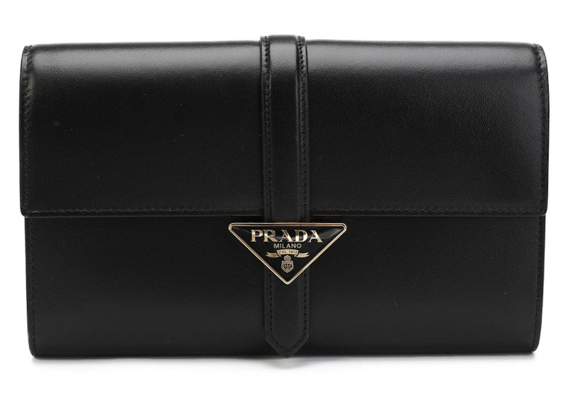 Prada Rectangular Logo Clutch Bag Black