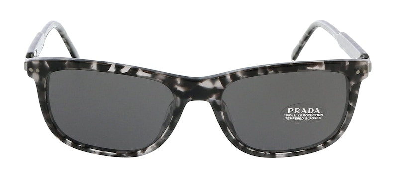 Prada Rectangular Sunglasses Havana Grey/Dark Grey (0PR 18YS 19A09C)