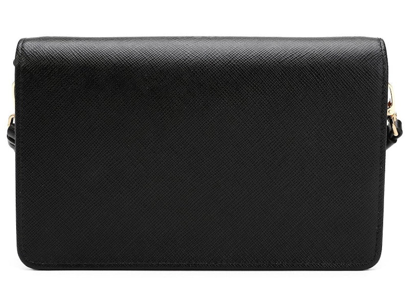 Prada Saffiano Leather Crossbody Mini Black