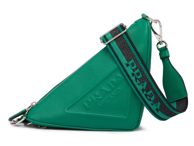 Prada Saffiano Triangle Bag Mango