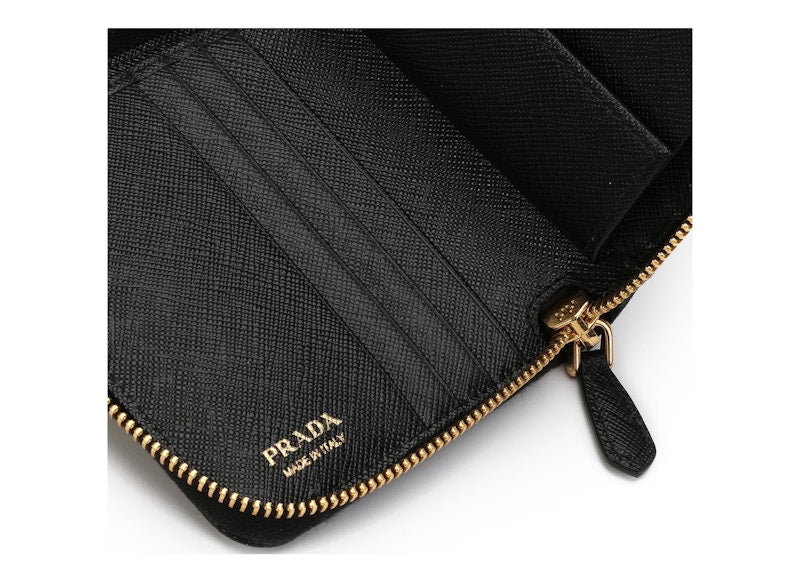 Prada Saffiano Wallet Small Black