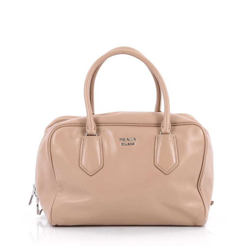 Prada Inside Bauletto Satchel Nude