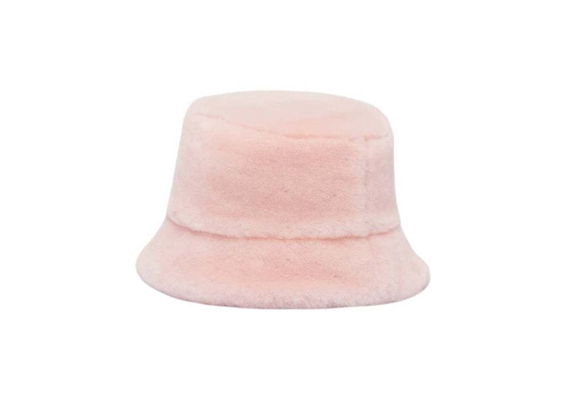 Prada Shearling Bucket Hat Orchid Pink