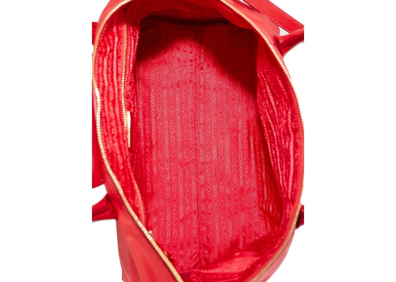 Prada Shopping Tote Tessuto Saffiano Red