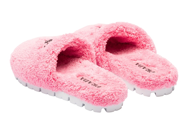 Prada Terry Cloth Slides Petal Pink