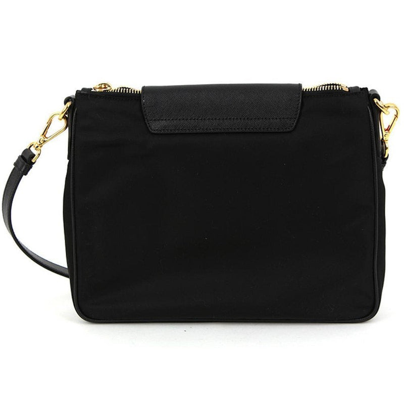 Prada Tessuto Crossbody Bag Leather Black