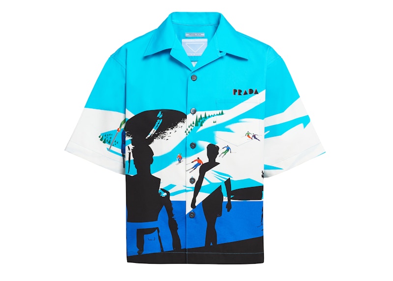 Prada Timecapsule January 2020 Poplin Shirt Blue