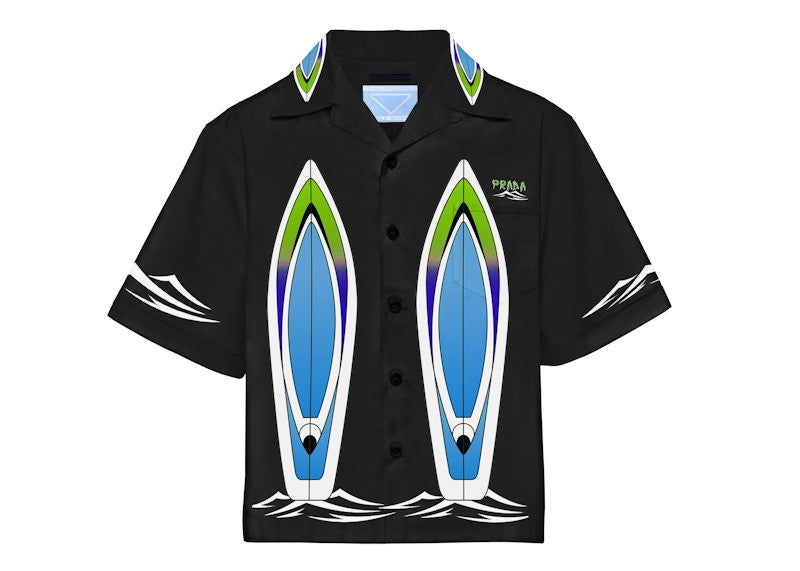 Prada Timecapsule June 2020 Poplin Shirt Black