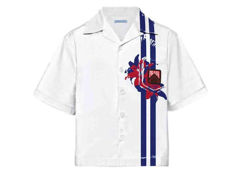 Prada Timecapsule March 2022 Poplin Shirt White/Red