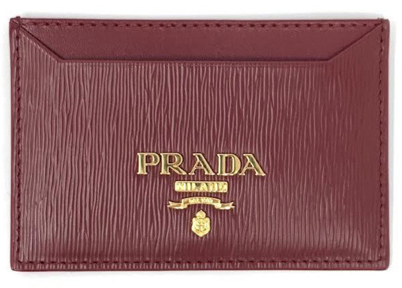 Prada Vitello Move Card Holder Red