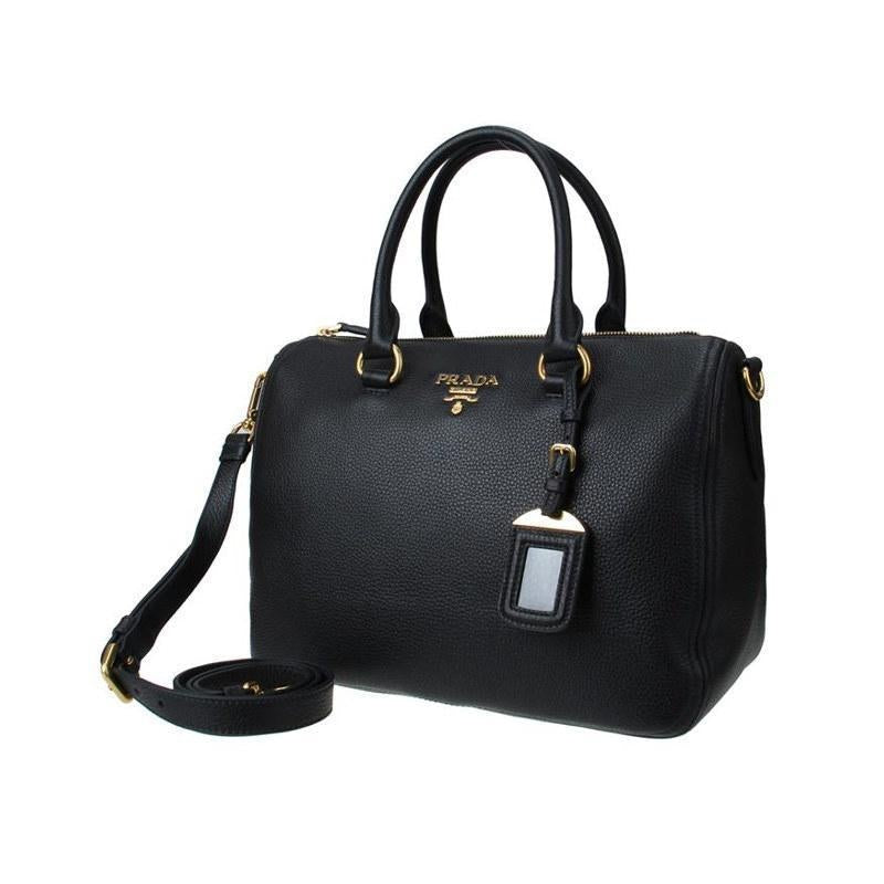 Prada Vitello Phenix Boston Black