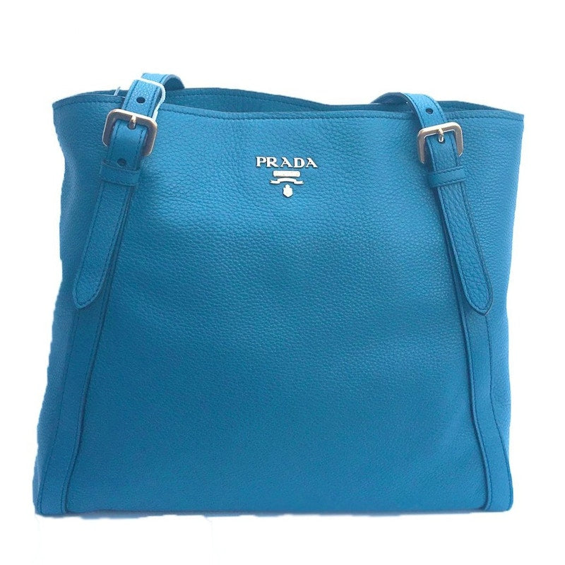 Prada Vitello Phenix Shopping Tote Cobalt Blue
