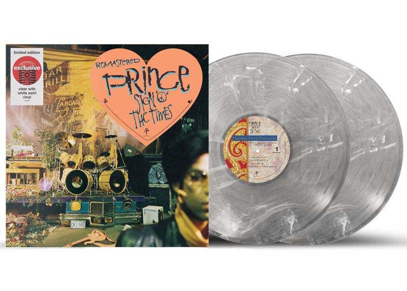 Prince Sign O' The Times Target Exclusive 2XLP Vinyl Clear with White Swirl