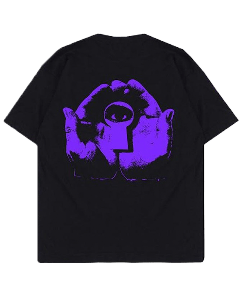 Psychworld Purple Logo Tee Black