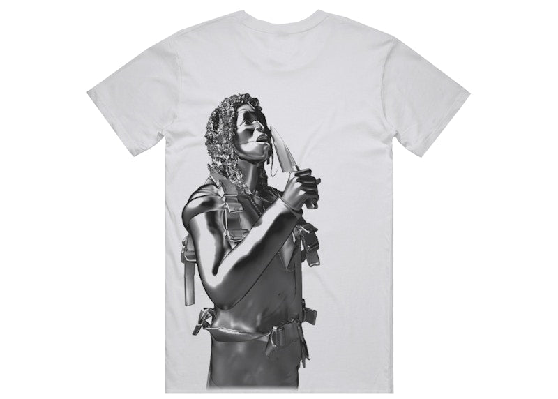 Psychworld x Lancey Foux Marble T-shirt White