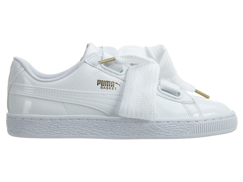 Puma Basket Heart Patent Puma White Puma White (Women's)