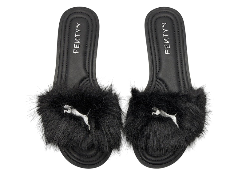 Puma Cat Cleat Sandals Fenty Chic Fur Black (Women's)