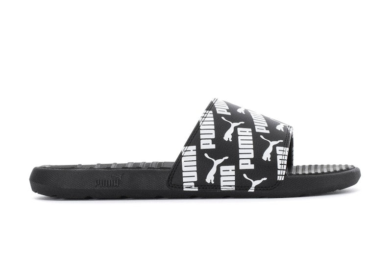 Puma Cool Cat Bold 2 Slide All Over Logo Black White
