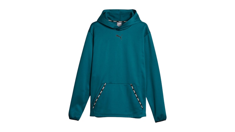 Puma Fit Taped PWRfleece Pullover Hoodie Malachite