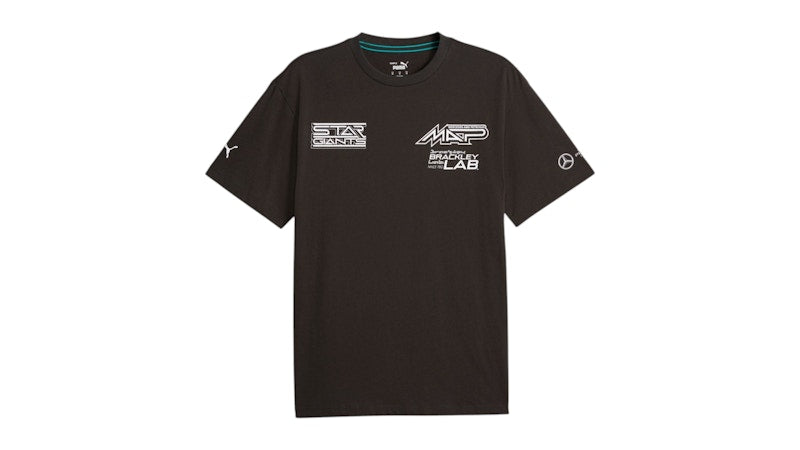 Puma MAPF1 Garage Graphic Crew Neck Short Sleeve T-Shirt Black