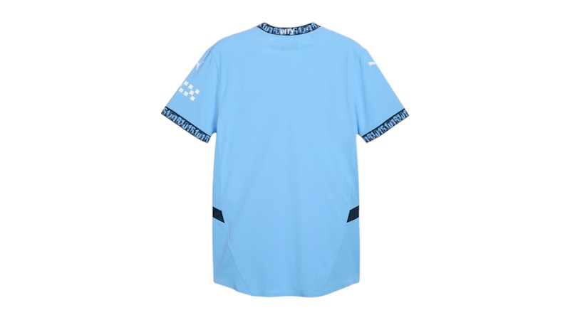 Puma MCFC Home Crew Neck Short Sleeve Soccer Jersey Team Light Blue/Marine Blue