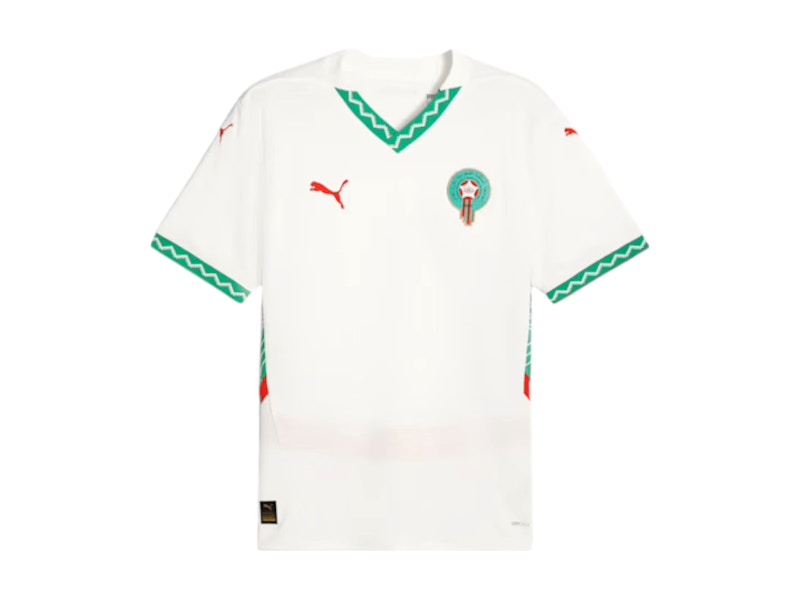 Puma Morocco 2025 Away Replica Jersey Jersey White/Fast Green/Red