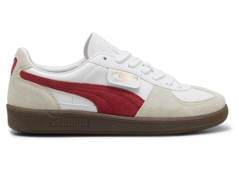 Puma Palermo Leather Puma White Vapor Gray Club Red