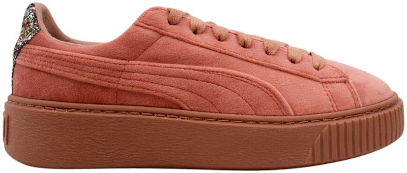 Puma Platform Velvet Crushed Gem Cameo Brown (Women's)