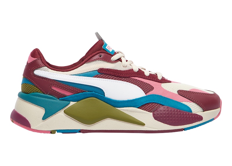 Puma RS-X3 Puzzle Cabernet Pink Blue Green