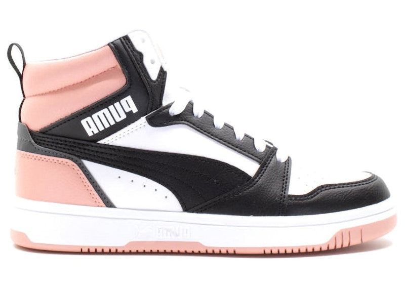 Puma Rebound V6 Mid Black White Pink (GS)