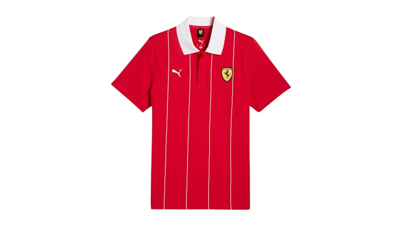 Puma Scuderia Ferrar Race Premium Jacquard Polo Red