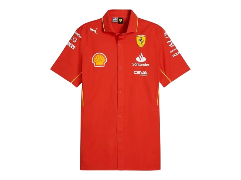 Puma Scuderia Ferrari Team Short Sleeve Polo Shirt Burnt Red