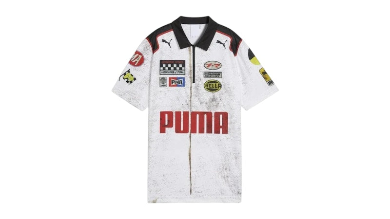 Puma Team Zip Polo Shirt White