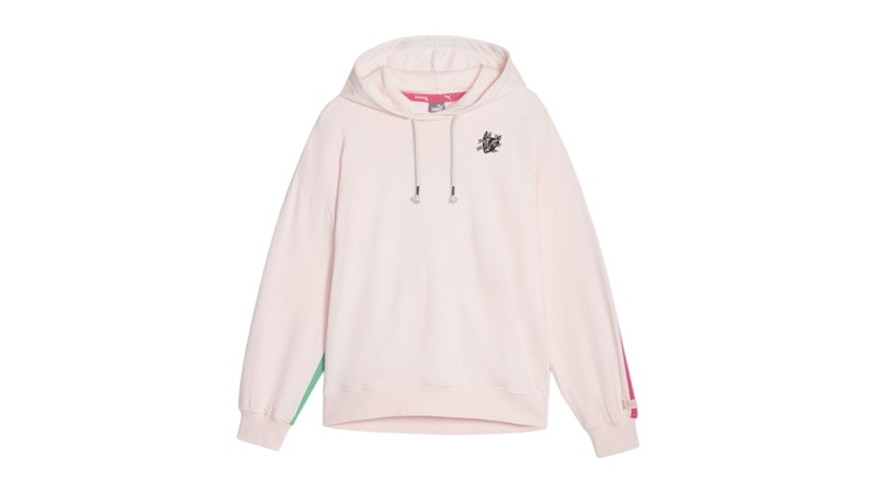 Puma Women's Lemlem Fleece Training Pullover Hoodie Frosty Pink