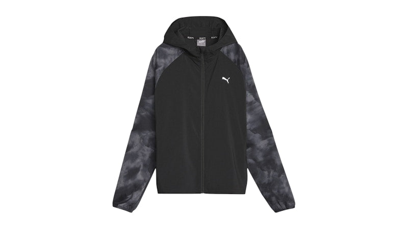 Puma Women's Run Favorite Velocity Printed Woven Full Zip Jacket Black/AOP