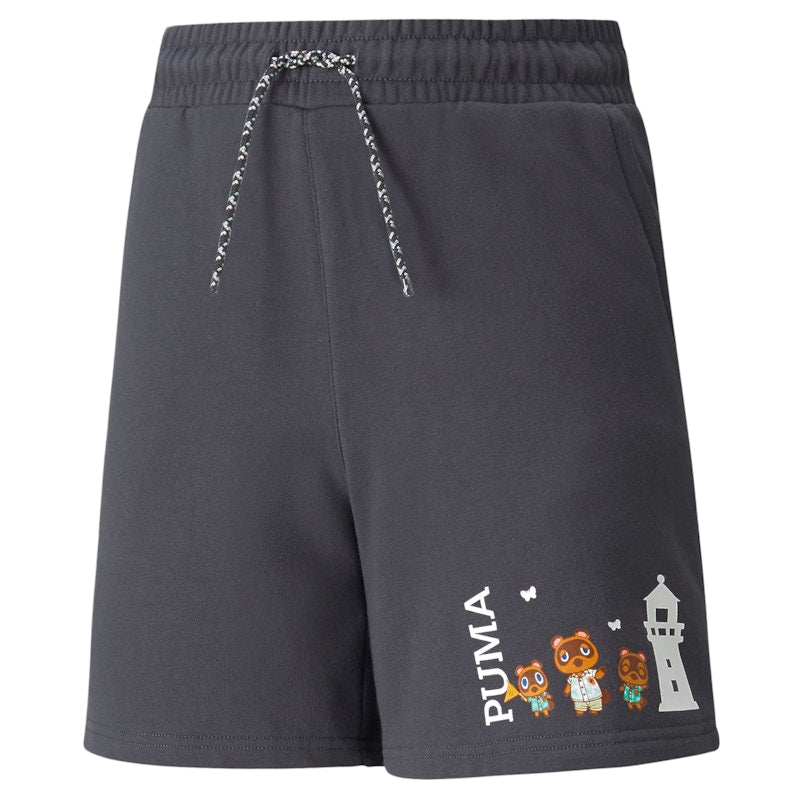 Puma x Animal Crossing New Horizons Kid's Shorts Phantom Black