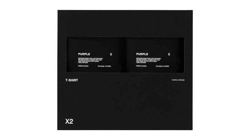 Purple Brand 2 Pack Jersey SS T-shirt Black