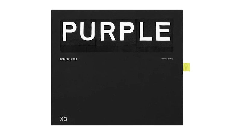 Purple Brand 3 Pack Boxer Briefs Black