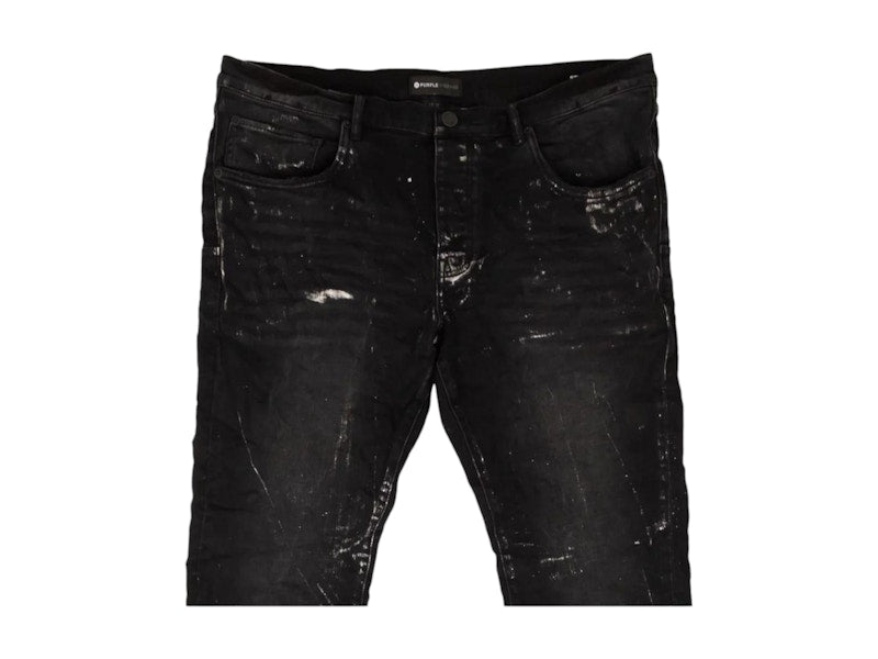 Purple Brand Black Wash Jeans Metallic Silver