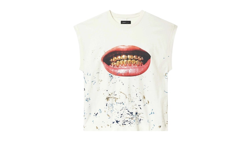 Purple Brand M1072-TWWS325 Textured Jersey White