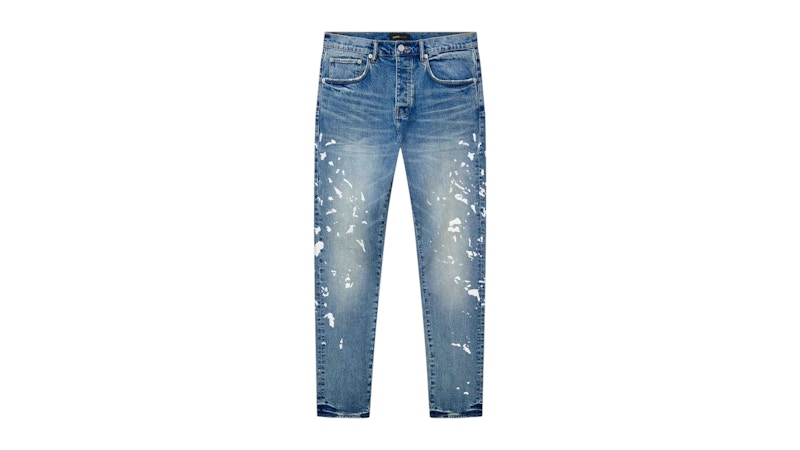 Purple Brand Manganese Paint Embroidered Jeans Indigo