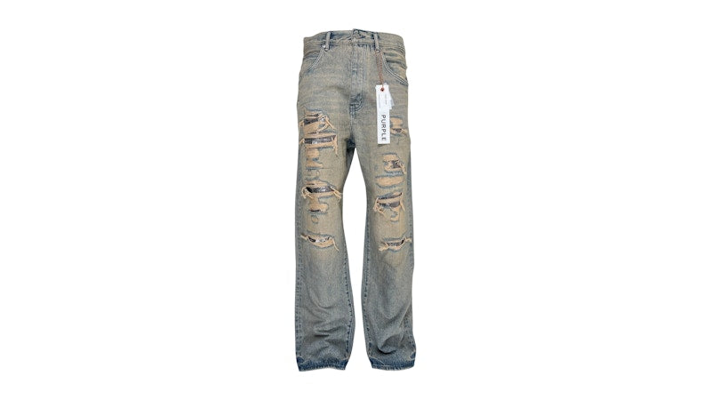 Purple Brand P018-TNSQ126 Tinted Sequin Repair Jeans Indigo