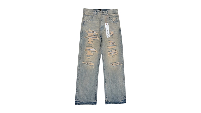 Purple Brand P018-TNSQ126 Tinted Sequin Repair Jeans Indigo