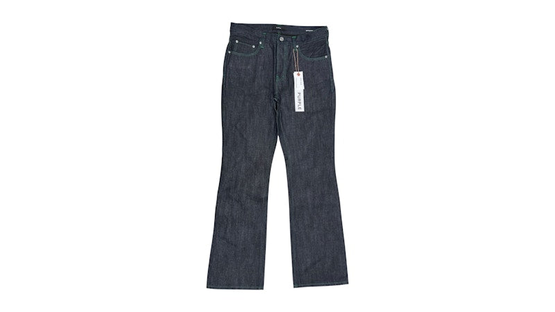 Purple Brand P026-FLRW425 Bootcut Raw Jeans Dark Indigo